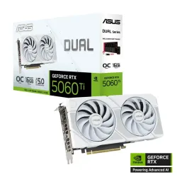 ASUS Dual GeForce RTX 5060 Ti 16GB GDDR7 White OC Edition Graphics Card ASUS Dual GeForce RTX 5060 Ti 16GB GDDR7 White OC Edition Graphics Card
