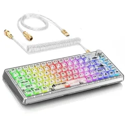 ATTACK SHARK K75 Transparent Mechanical Keyboard White ATTACK SHARK K75 Transparent Mechanical Keyboard White
