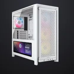 Corsair FRAME 4000D LCD RS ARGB Premium Mid-Tower PC Case White
