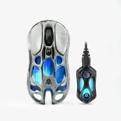 GravaStar Mercury M1 Pro Battle Worn Edition Wireless Gaming Mouse Silver Mist